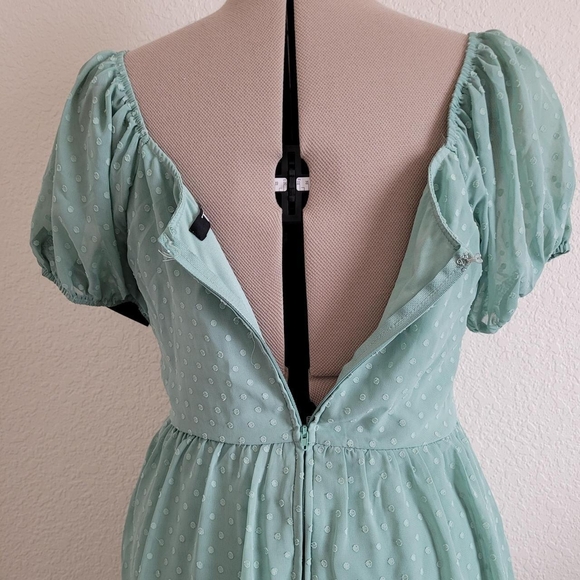 Soft Green Milkmaid Dress - Picture 6 of 7